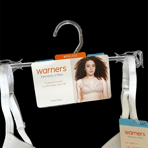 White T-Shirt Bra Wireless Lightly Lined Size 34C NWT - Picture 2 of 7